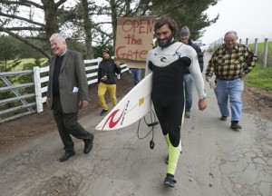 PROTEST AT MARTINS BEACH