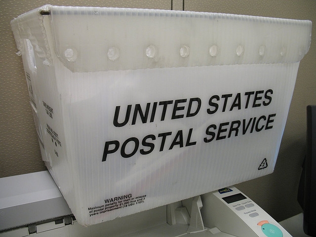 USPS Tracking Number and Bar Code Editorial Stock Image - Image of