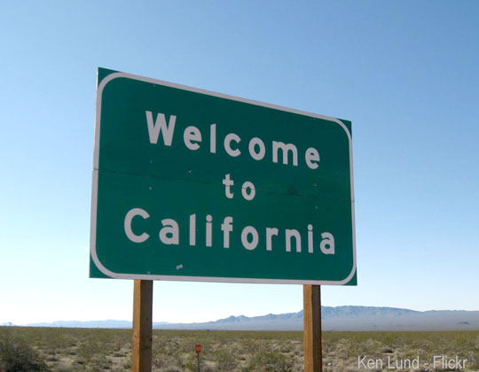 Sign Saying Welcome to California
