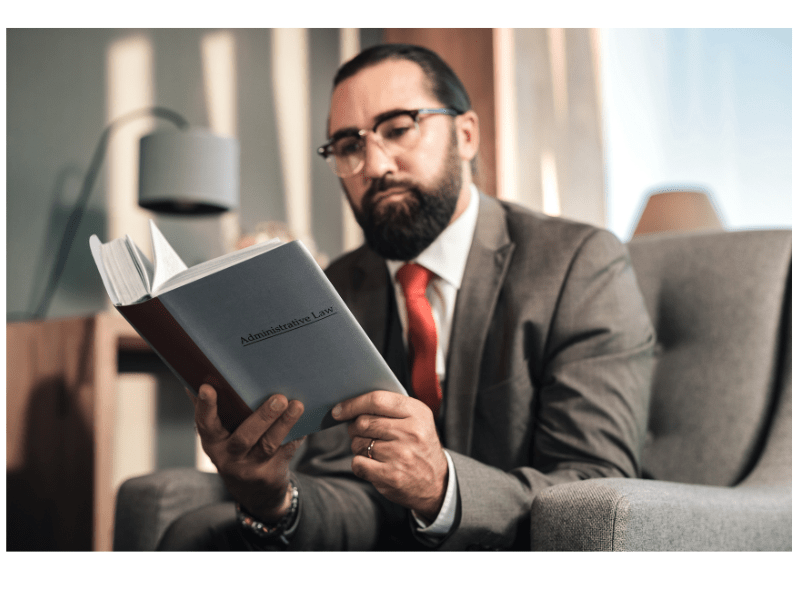 Man Reading Administrative Law