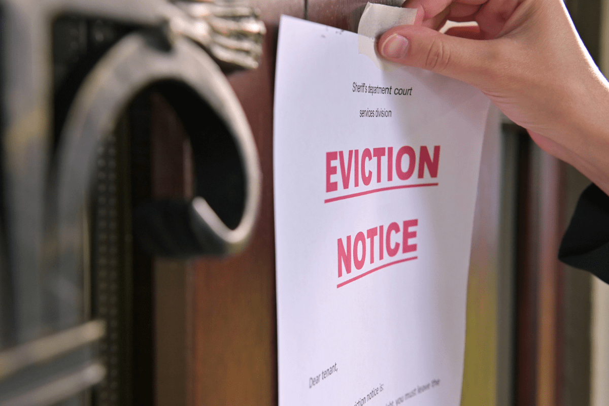 Eviction Notice Being Served