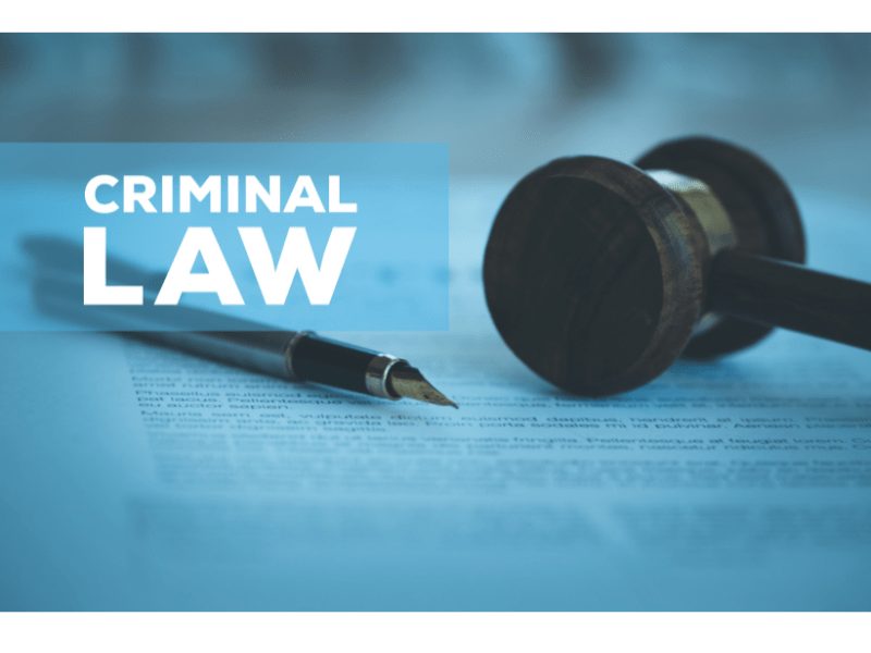 Criminal Law Charges Paperwork and Gavel