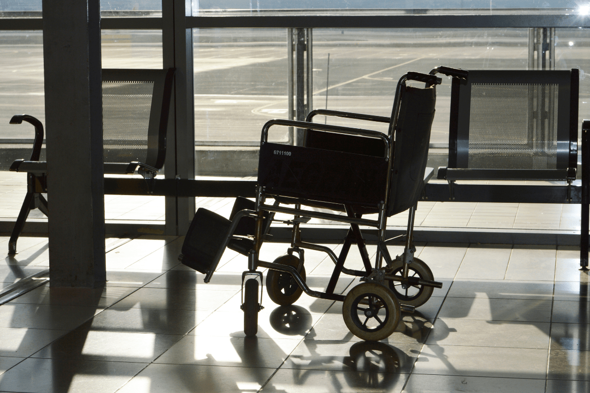 Empty Wheelchair in an Airport