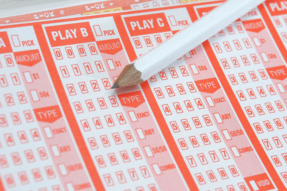 Lottery Ticket and Pencil