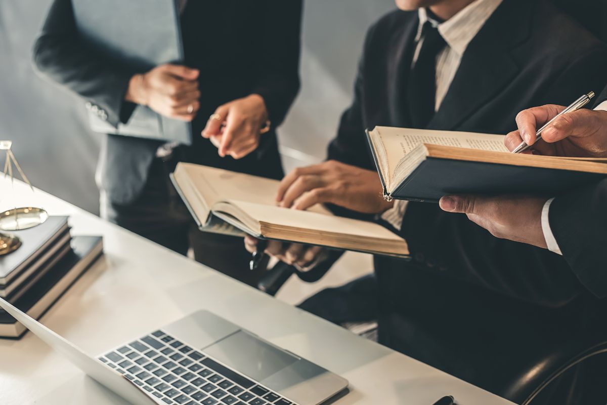 Two Attorneys Discussing a Case