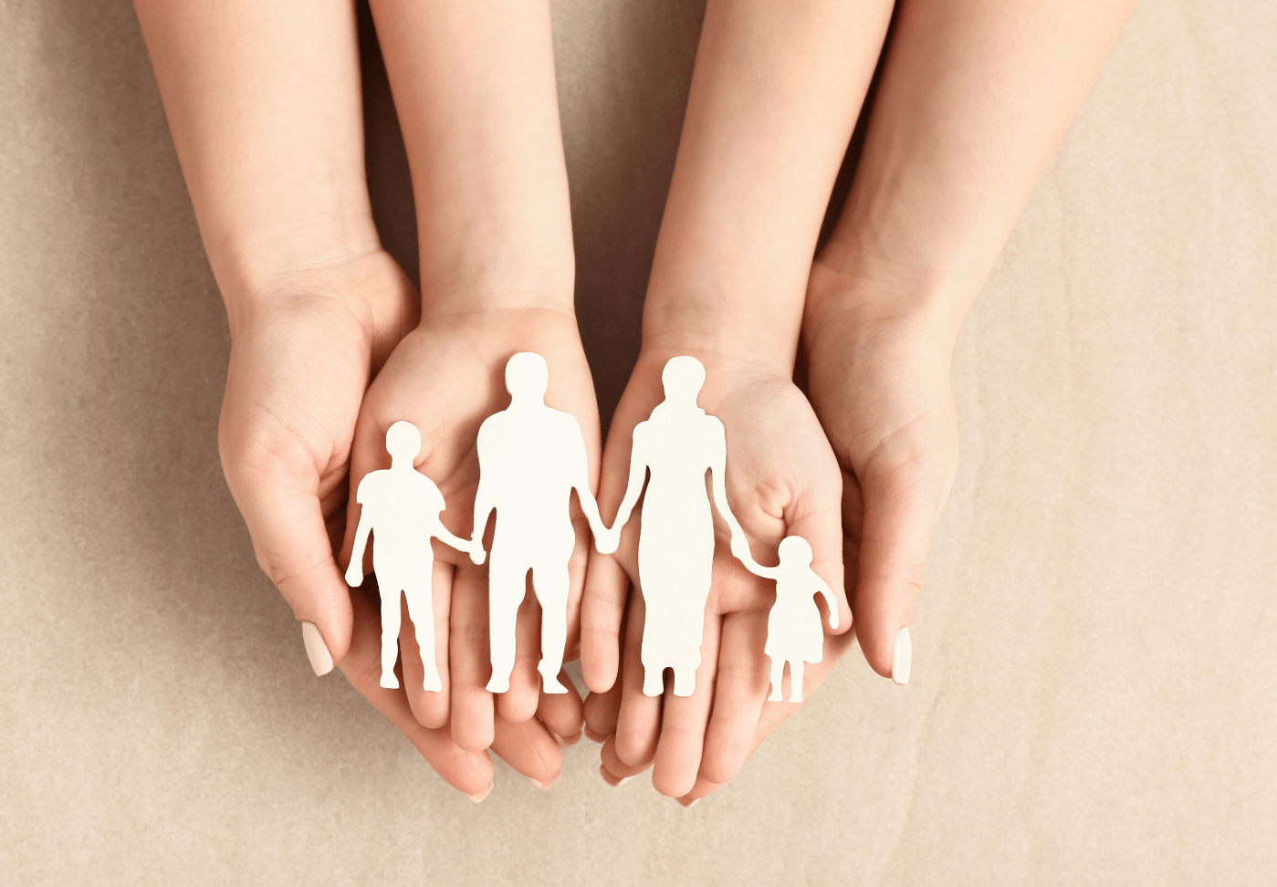 Family holding hands